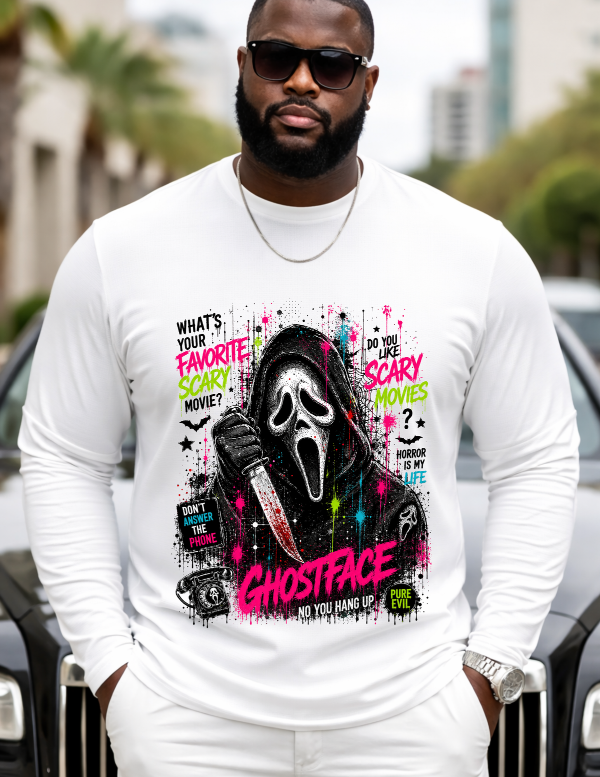 Ghost face Scream Street Horror Graphic