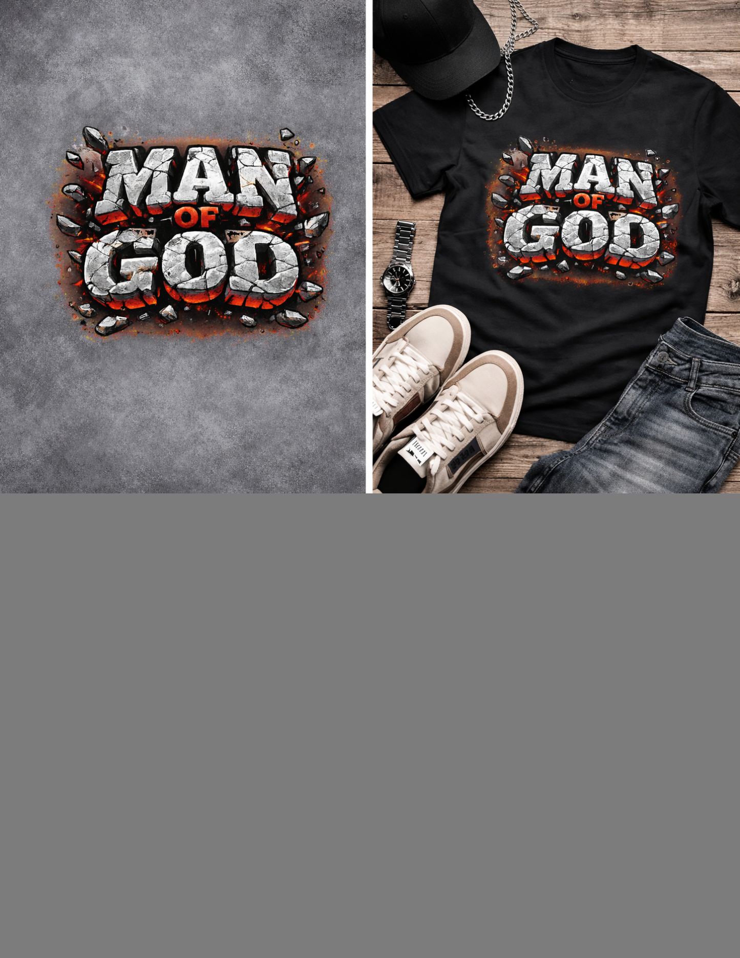 MAN OF GOD DTF TRANSFER PRINT