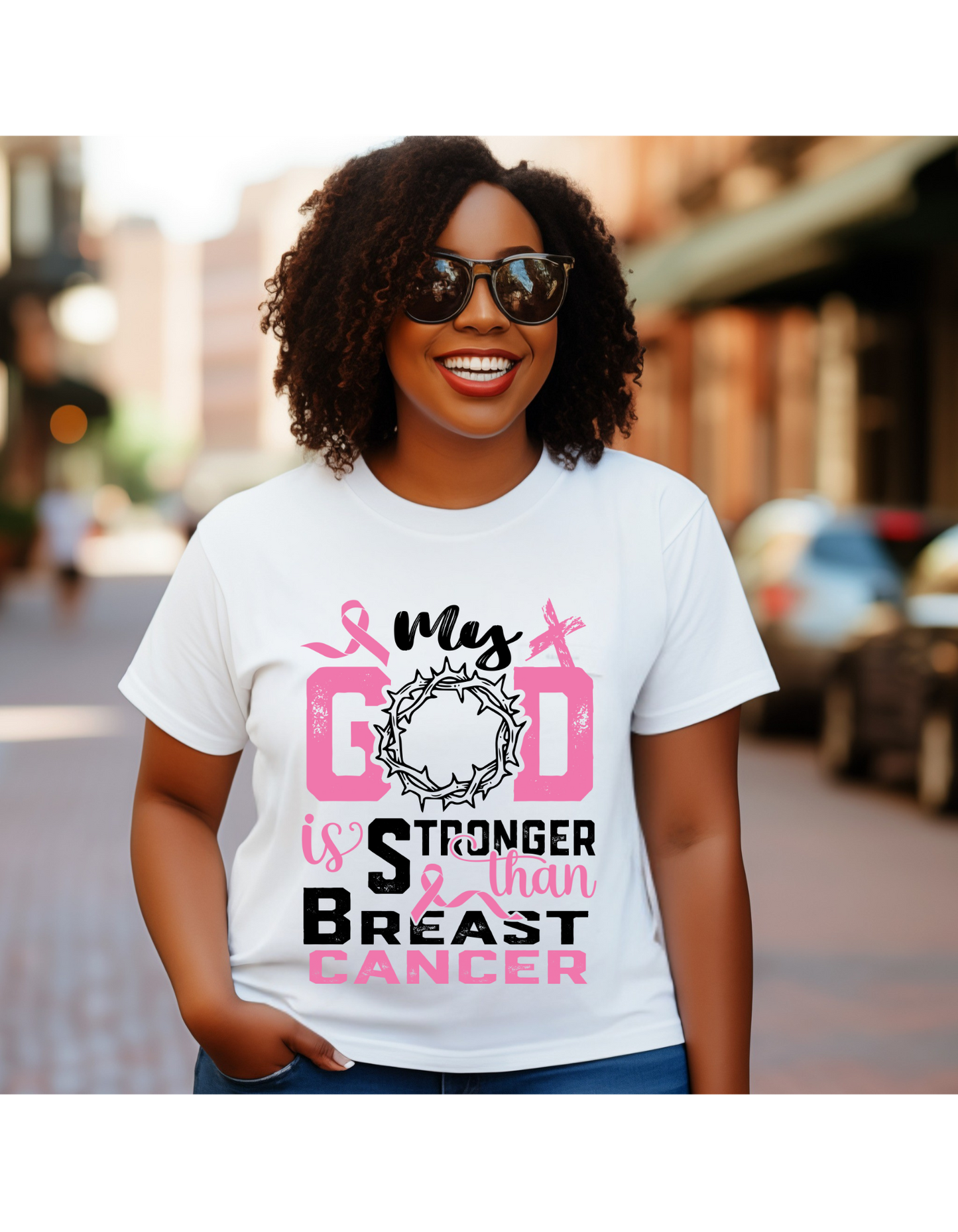 MY GOD IS STRONGER THAN BREAST CANCER