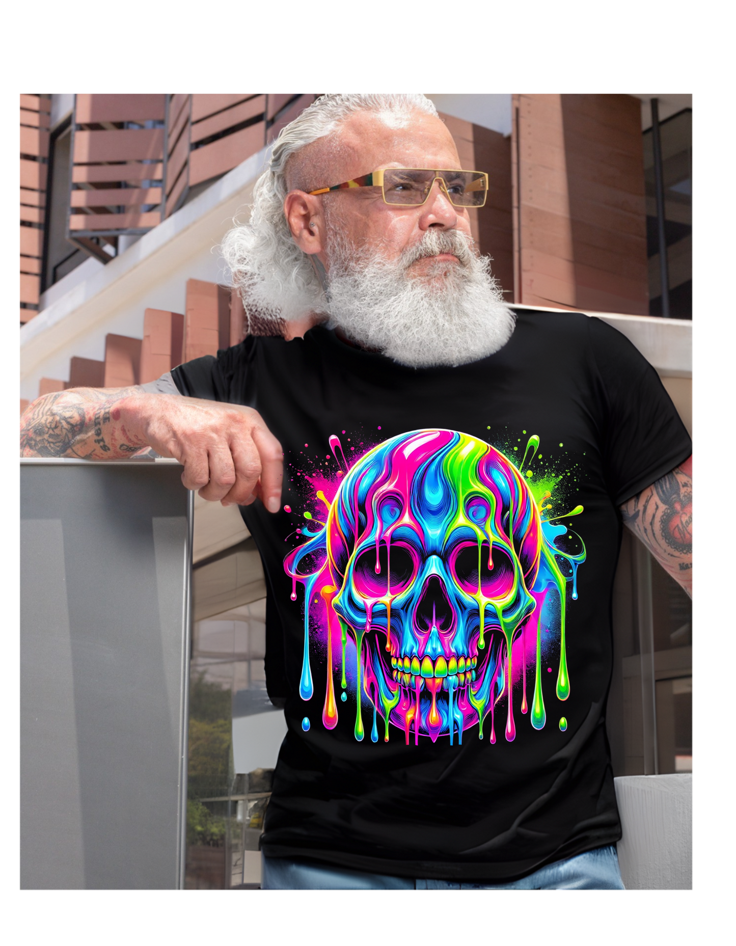Vibrant COLORFUL SKELETON Apparel - Stand Out with Style