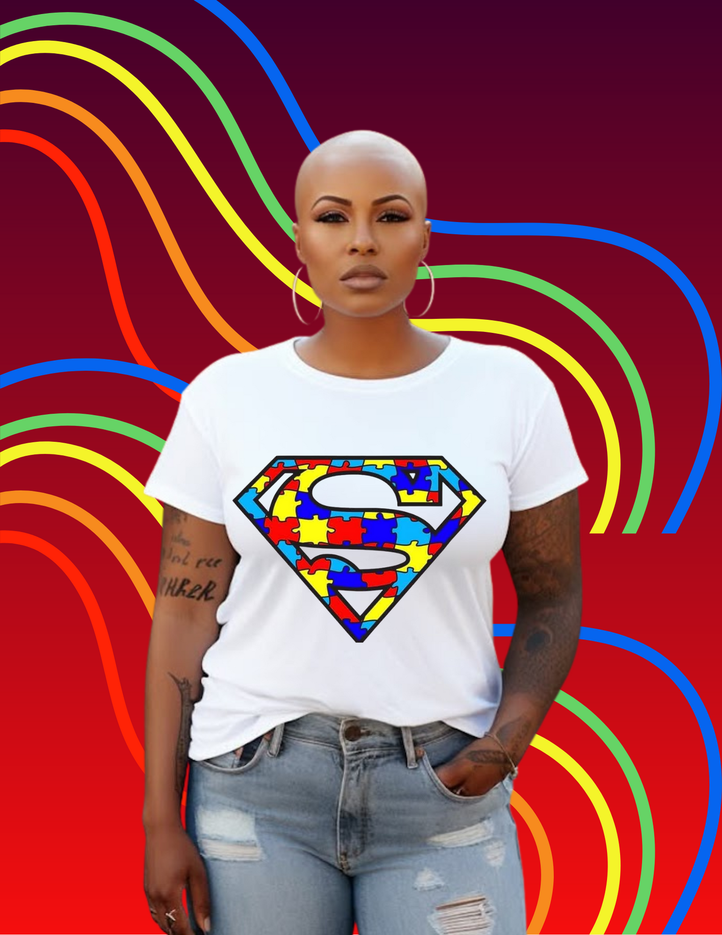 AUTISM AWARENESS SUPERHERO PUZZLE PIECE