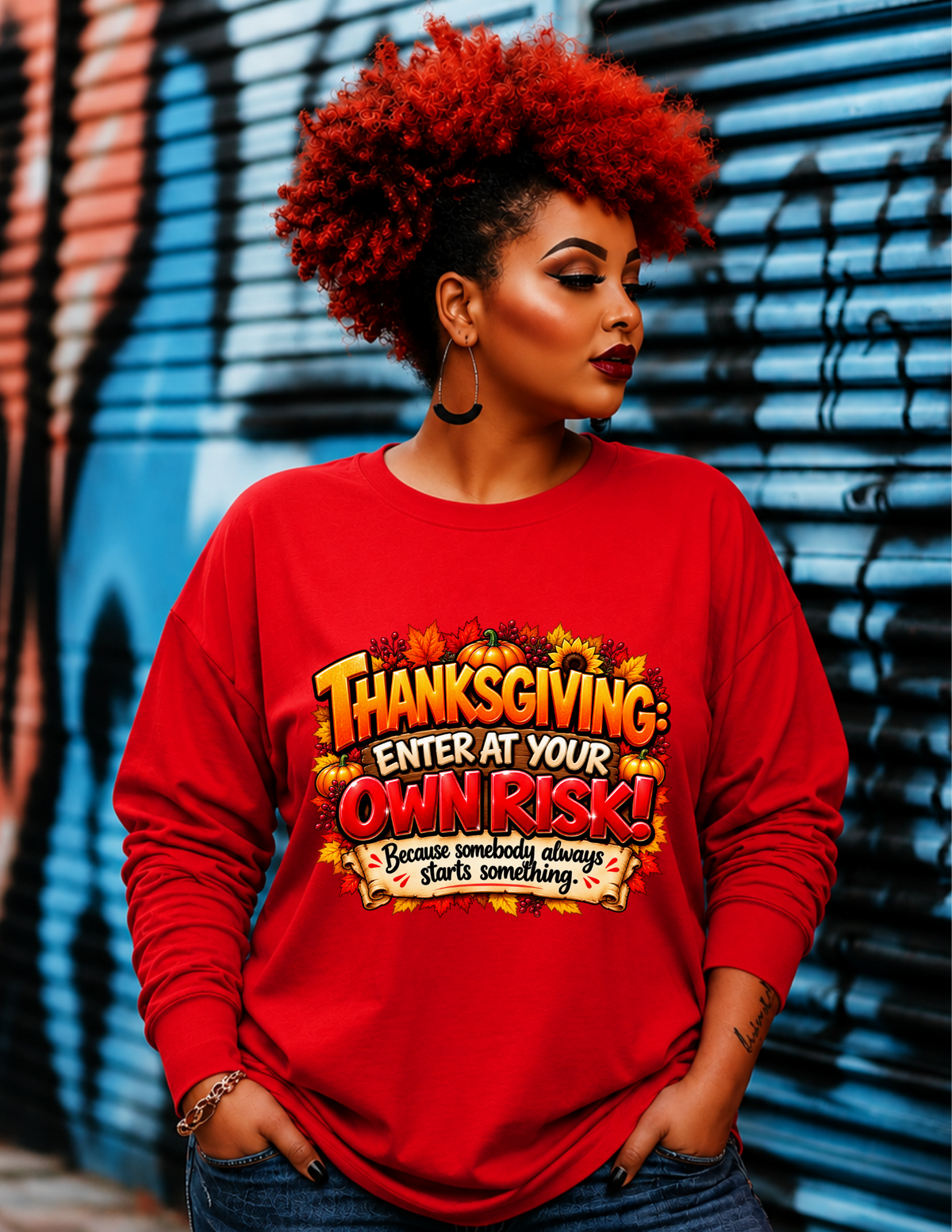 Thanksgiving Enter at Your Own Risk Shirt