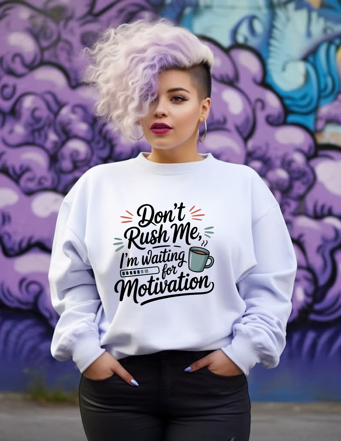 Don't Rush Me I'm Waiting on Motivation | Funny Statement T-Shirt | Pharr2Trendy
