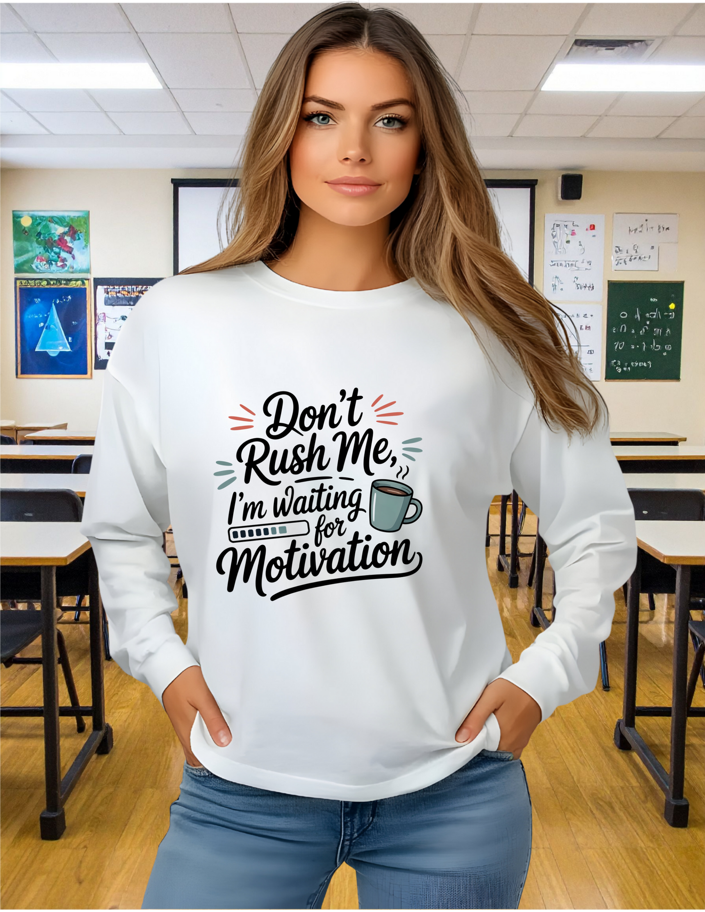 Don't Rush Me I'm Waiting on Motivation | Funny Statement T-Shirt | Pharr2Trendy