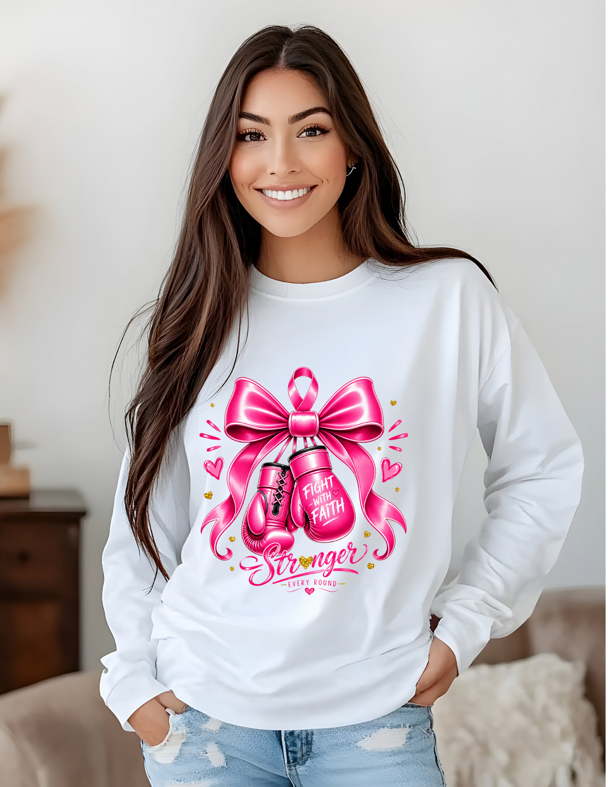 Breast Cancer Awareness Shirt | Fight With Faith