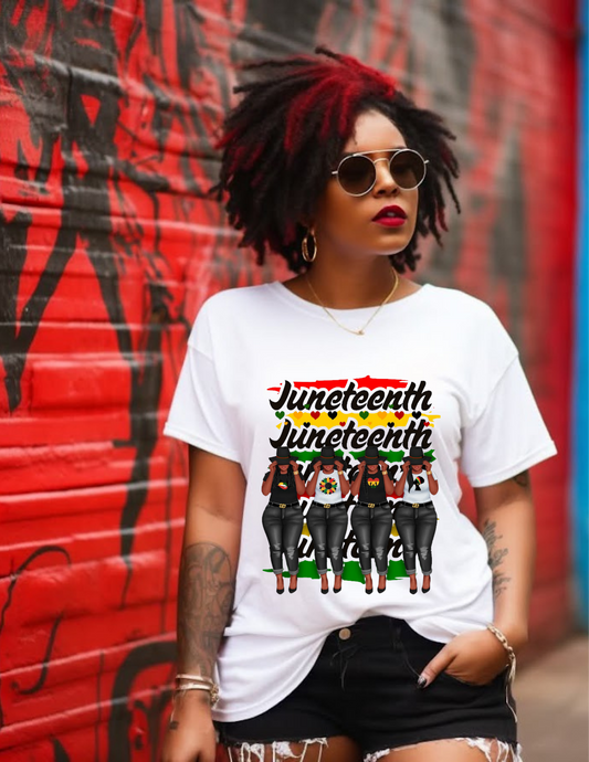 Juneteenth Melanin Girls Unisex Graphic T-Shirt