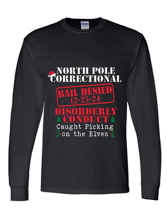 NORTH POLE CHRISTMAS CORRECTIONAL SHIRTS