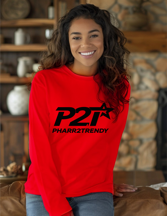 P2T Original | Red Premium Tee Sweatshirt | Pharr2Trendy