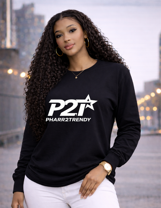 P2T | Black Premium Apparel Tee Sweatshirt | Pharr2Trendy
