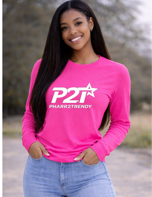 P2T | Hot Pink Premium Apparel Tee Sweatshirt | Pharr2Trendy