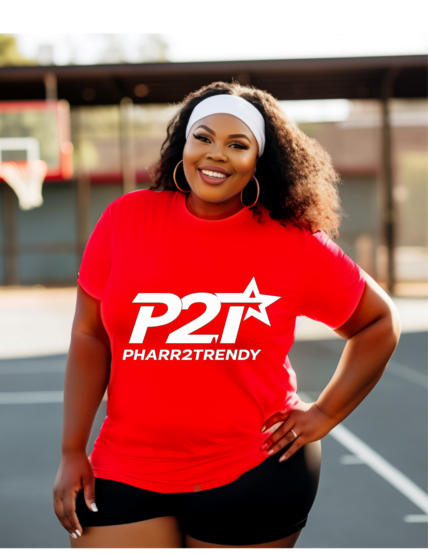 P2T | Red Premium Apparel Tee Sweatshirt | Pharr2Trendy