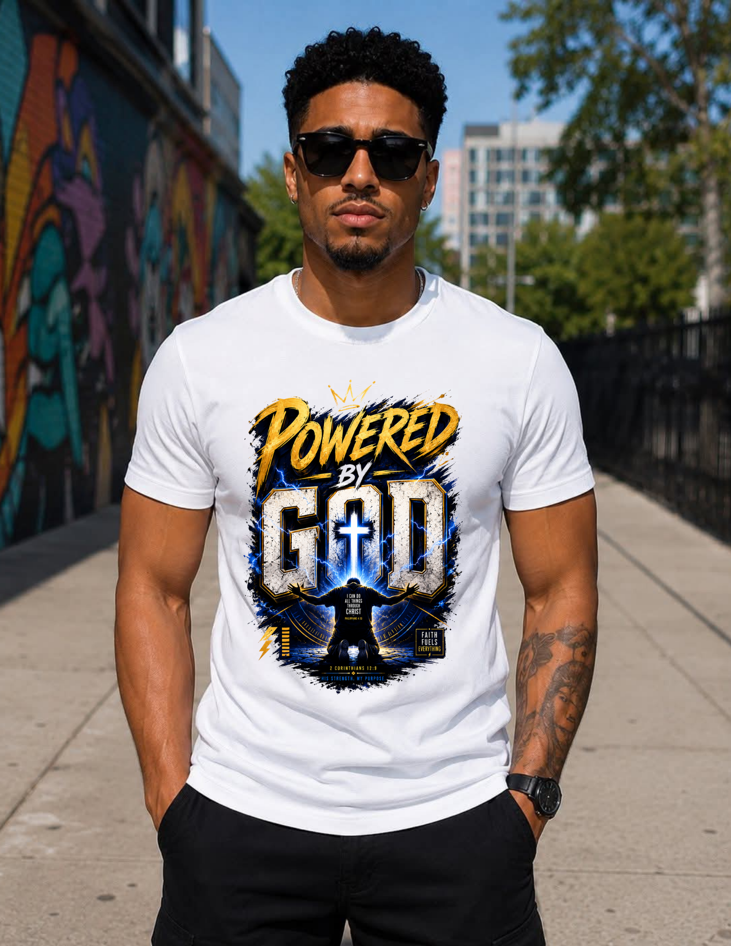 Powered by God Graphic Appparel