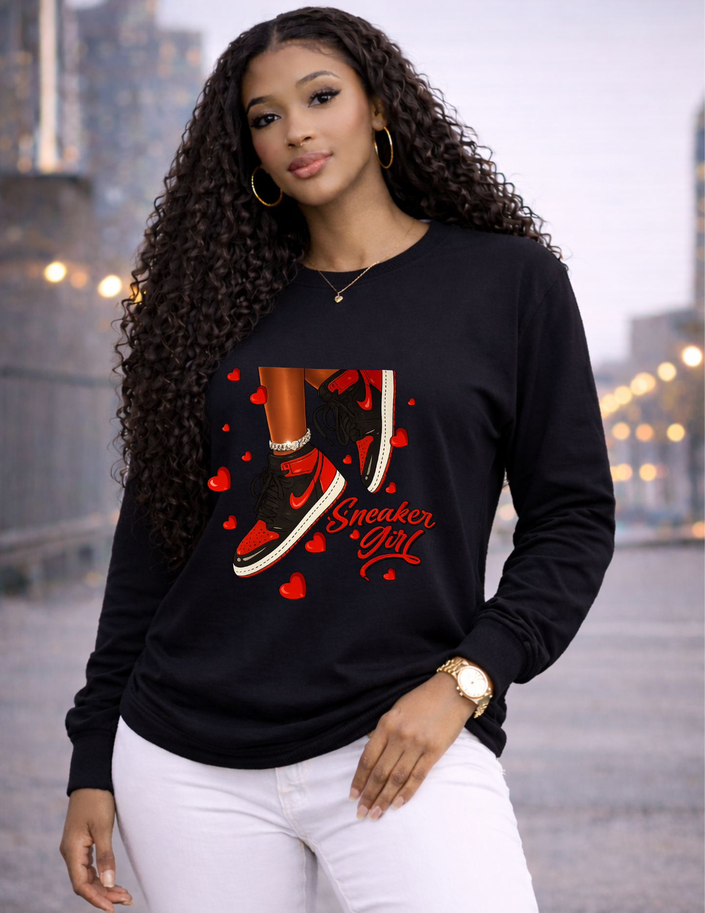 Sneaker Girl Graphic Tee/Red Edition