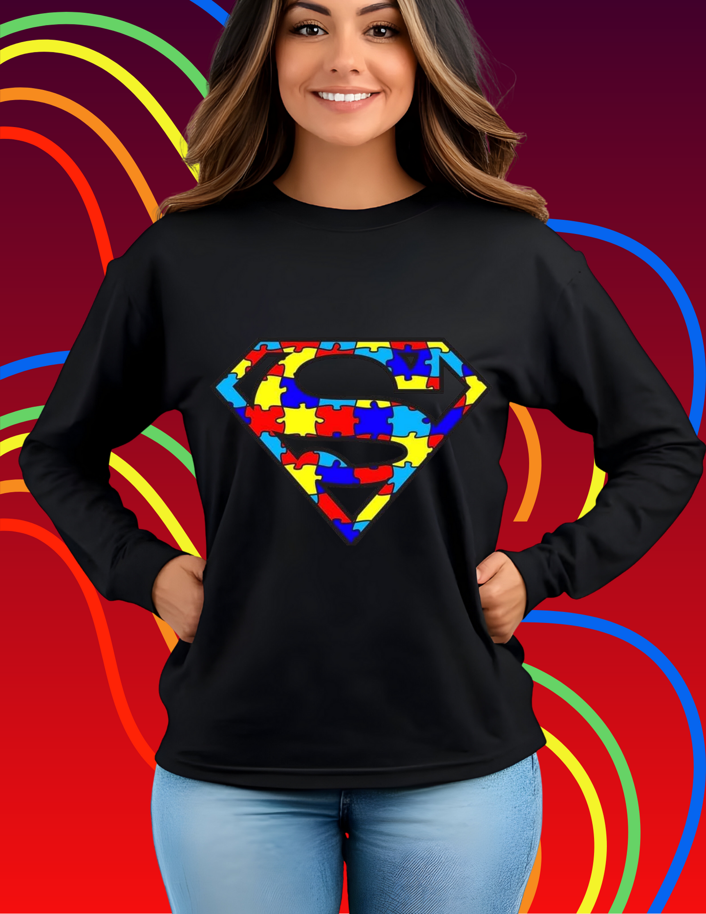AUTISM AWARENESS SUPERHERO PUZZLE PIECE