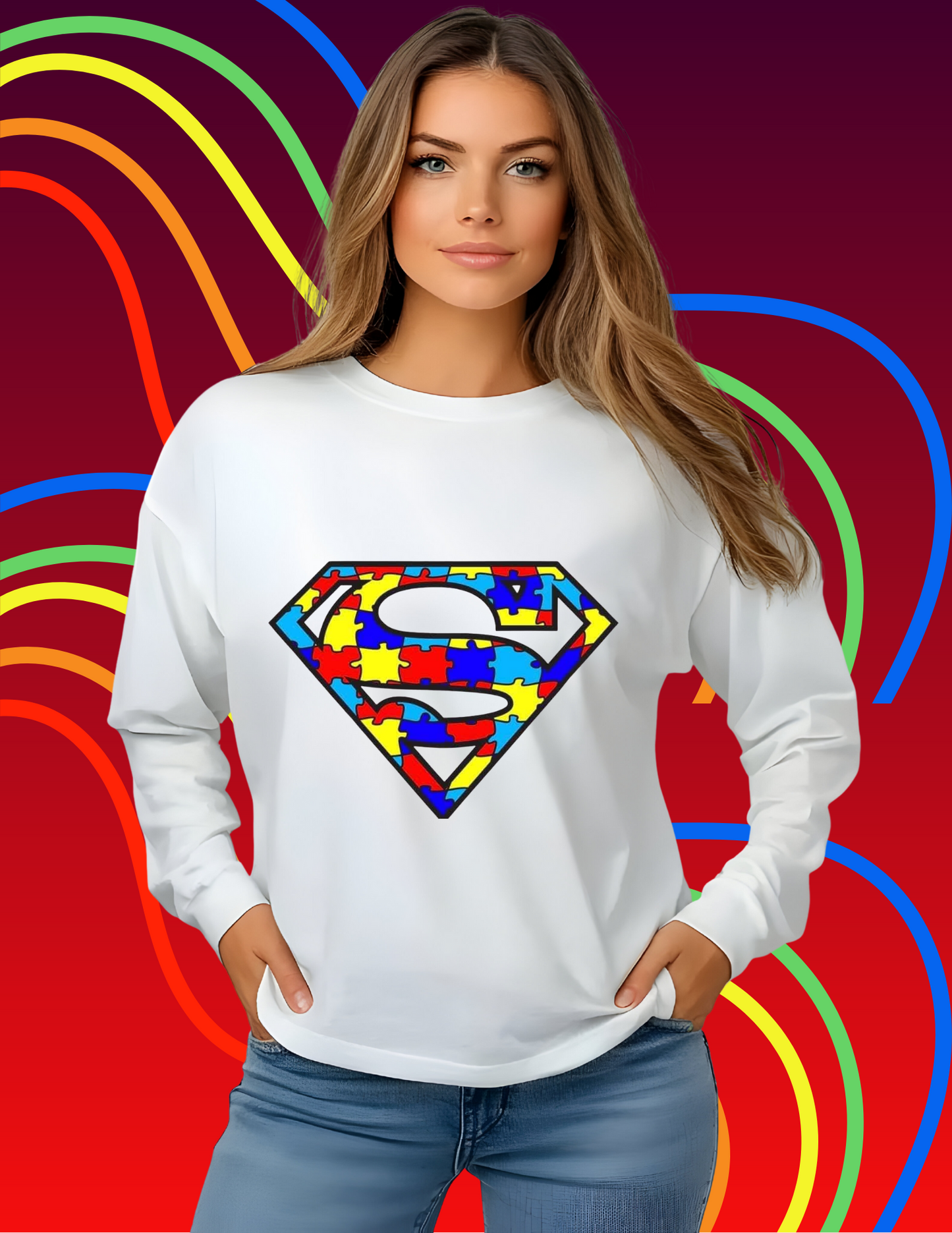 AUTISM AWARENESS SUPERHERO PUZZLE PIECE