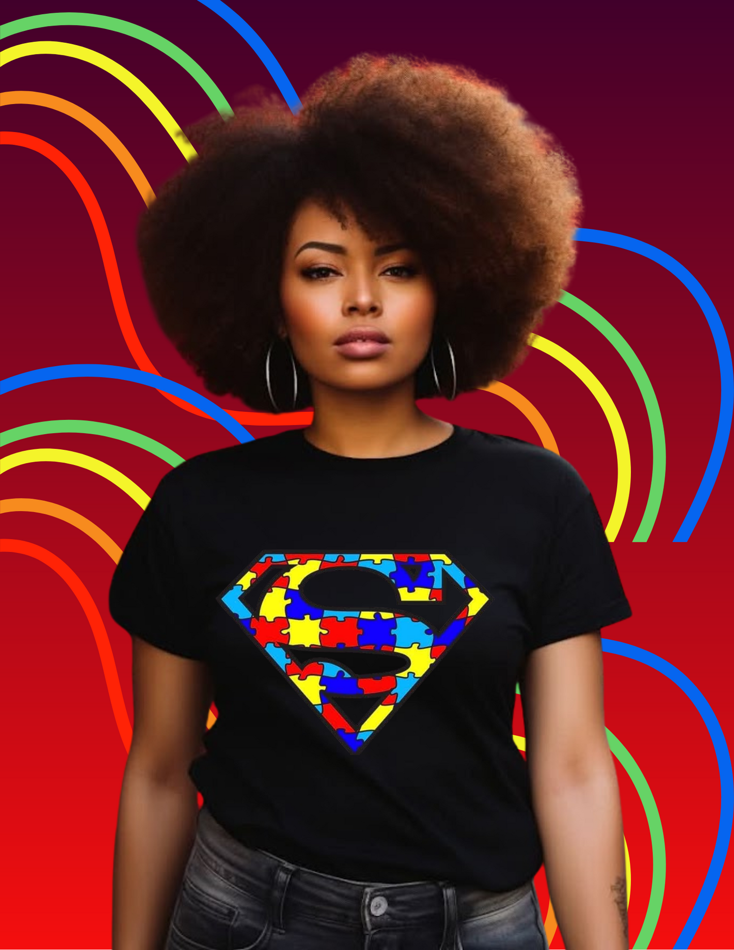 AUTISM AWARENESS SUPERHERO PUZZLE PIECE