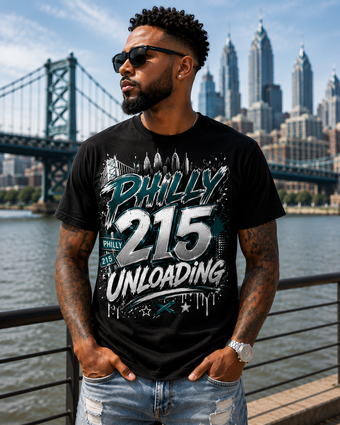Philly 215 Unloading Tee – Black Edition