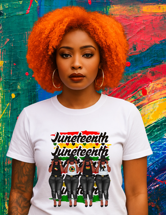 Juneteenth Women's Graphic Tee – Black Girl Magic Celebration Shirt